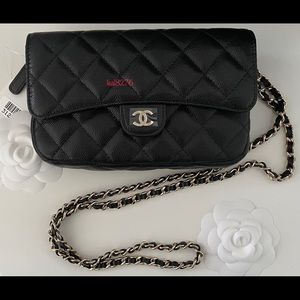 Chanel Timeless Flap Phone Holder 21S BLK w/LGH